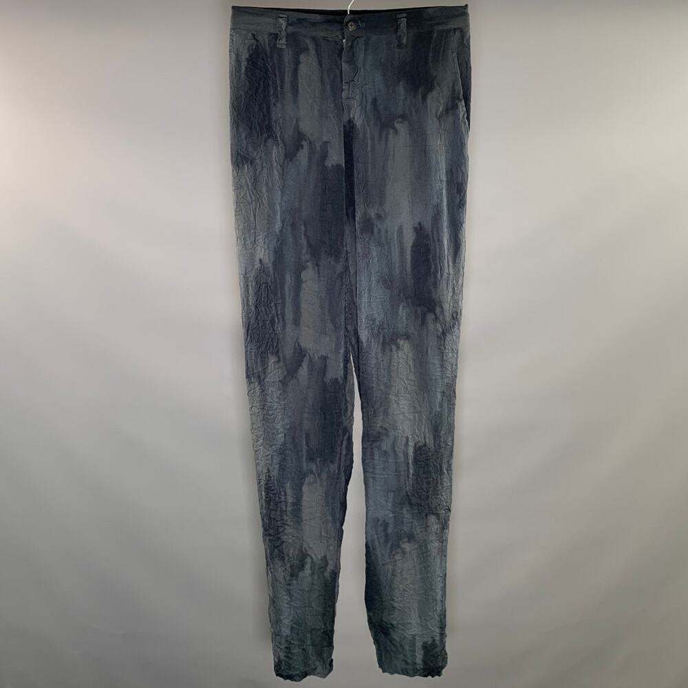 ISSEY MIYAKE Size S Black Grey Tie Dye Polyester Straight leg Casual Pants